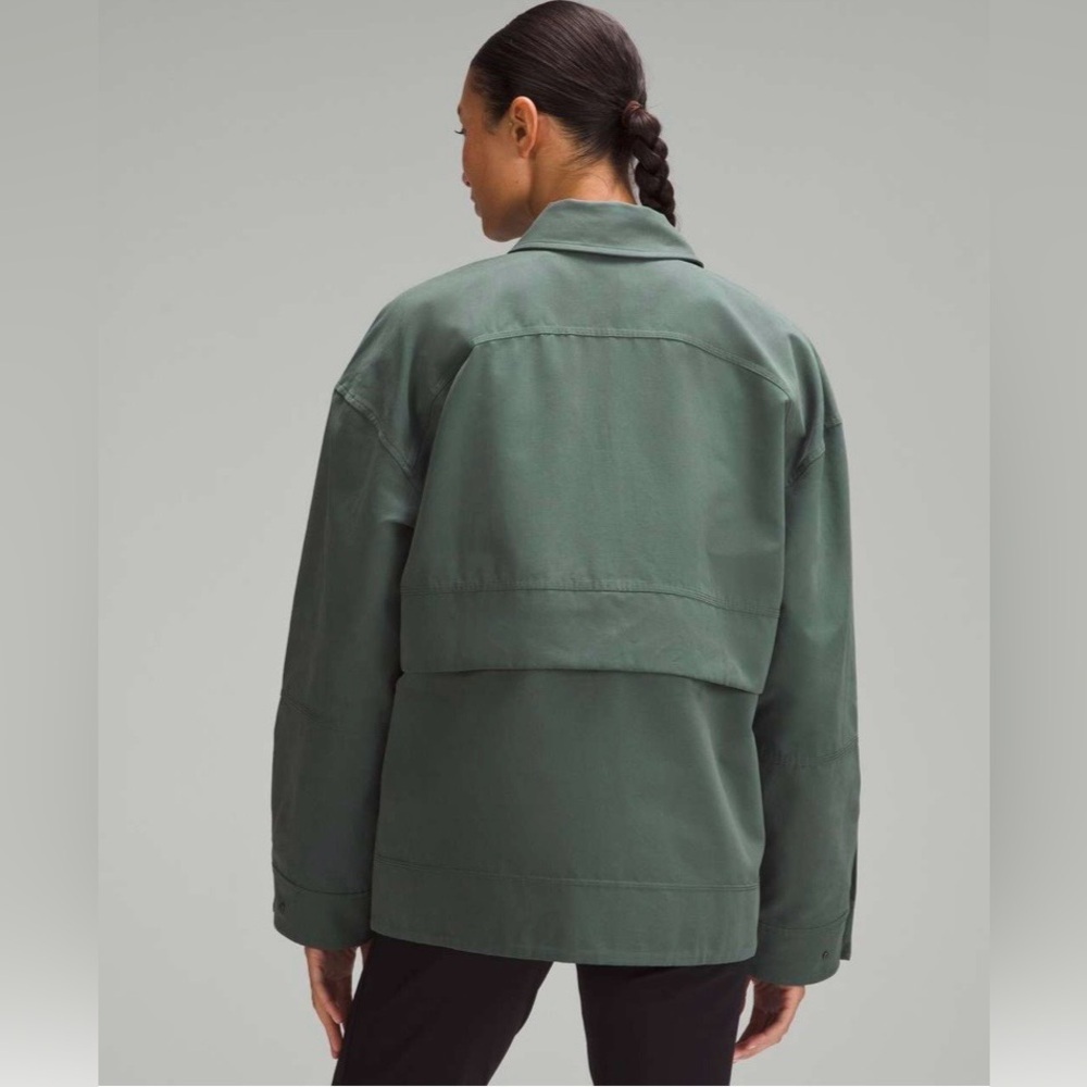 Rare Lululemon Glyde 2-in-1 Adaptable Jacket Coat Dark Forest Size M NWOT - Picture 4 of 12